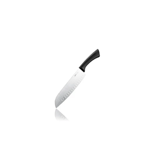 GEFU Couteau Santoku Alvéolé En Plastique Argent 3 GEFU Couteau Santoku Alvéolé En Plastique Argent