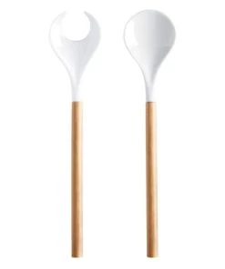 ASA SELECTION Couverts à Salade En Porcelaine Naturelle