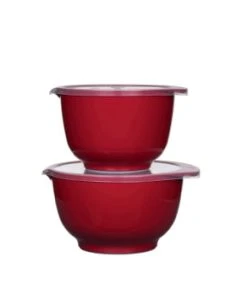 Rosti Ensemble Saladiers En Plastique Blanc - Lot De 2 -Chef&Sommelier-boutique ensemble saladiers en plastique rouge lot de 2 margrethe