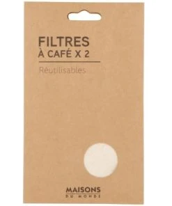 Maisons Du Monde Filtre à Café En Coton Blanc (x2) - Lot De 4