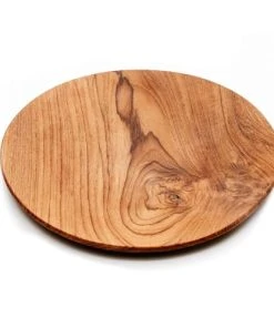 Bazar Bizar Grand Plat Rond En Bois De Teck