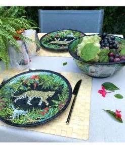 Les Jardins De La Comtesse Grand Saladier Avec Des Motifs Jungle 25 Cm -Chef&Sommelier-boutique grand saladier avec des motifs jungle 25 cm 1