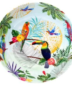 Les Jardins De La Comtesse Grand Saladier En Mélamine Imprimé Toucans -Chef&Sommelier-boutique grand saladier en melamine imprime toucans 2