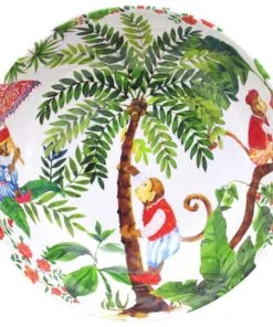 Les Jardins De La Comtesse Grand Saladier En Mélamine Pure 31 Cm Décoré Par Des Singes De Bali -Chef&Sommelier-boutique grand saladier en melamine pure 31 cm decore par des singes de bali 2