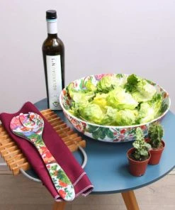 Les Jardins De La Comtesse Grand Saladier En Mélamine Pure 31 Cm Décoré Par Des Singes De Bali -Chef&Sommelier-boutique grand saladier en melamine pure 31 cm decore par des singes de bali 3