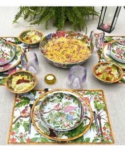 Les Jardins De La Comtesse Grand Saladier En Mélamine Pure 31 Cm Décoré Par Des Singes De Bali -Chef&Sommelier-boutique grand saladier en melamine pure 31 cm decore par des singes de bali 4