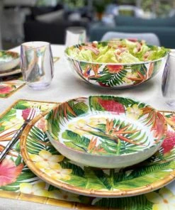 Les Jardins De La Comtesse Grand Saladier En Mélamine Pure 31 Cm En Imprimé Fleurs Exotiques 9 Les Jardins De La Comtesse Grand Saladier En Mélamine Pure 31 Cm En Imprimé Fleurs Exotiques -Chef&Sommelier-boutique grand saladier en melamine pure 31 cm en imprime fleurs exotiques 2