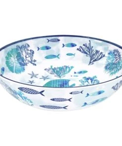 Les Jardins De La Comtesse Grand Saladier En Mélamine Pure En Imprimé Marin 31 Cm