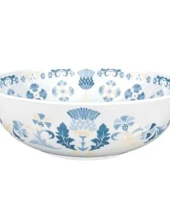 Les Jardins De La Comtesse Grand Saladier En Mélamine Pure Incassable Bleu Et Beige 31 Cm