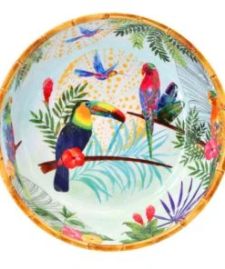 Les Jardins De La Comtesse Grande Assiette Creuse En Mélamine 23 Cm Imprimé De Toucans -Chef&Sommelier-boutique grande assiette creuse en melamine 23 cm imprime de toucans 2
