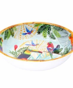 Les Jardins De La Comtesse Grande Assiette Creuse En Mélamine 23 Cm Imprimé De Toucans