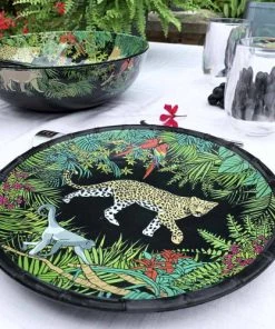 Les Jardins De La Comtesse Grande Assiette Plate En Mélamine Avec Des Motifs Jungle 28 Cm -Chef&Sommelier-boutique grande assiette plate en melamine avec des motifs jungle 28 cm 2