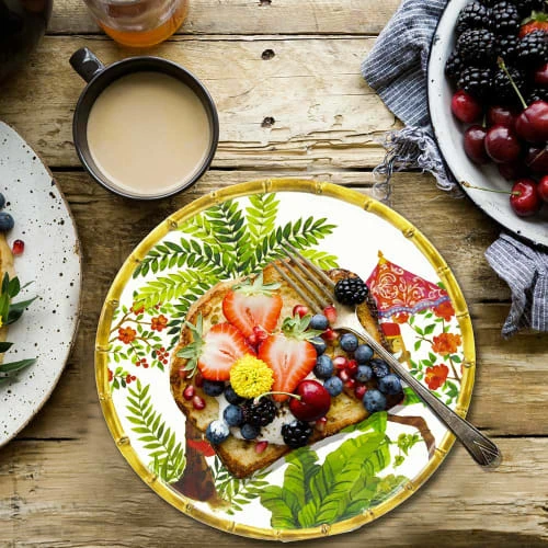 Les Jardins De La Comtesse Grande Assiette Plate En Mélamine Décorée De Singes De Bali Ø 28 Cm 6 Les Jardins De La Comtesse Grande Assiette Plate En Mélamine Décorée De Singes De Bali Ø 28 Cm – Image 4