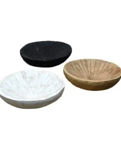 Sensei Maison Grande Coupelle En Bois Strié 24 Ou 30 Cm Noir 24x24x7 Cm -Chef&Sommelier-boutique grande coupelle en bois strie 24 ou 30 cm noir 24x24x7 cm 3