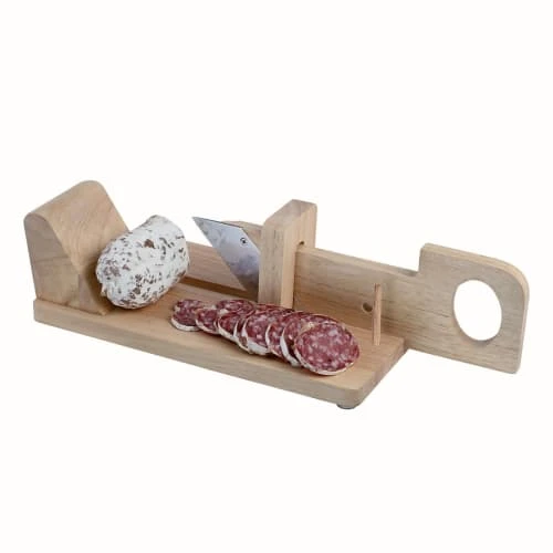 LIVOO Guillotine à Saucisson En Bois Beige 6 LIVOO Guillotine à Saucisson En Bois Beige – Image 4