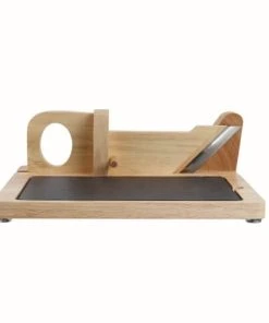 LIVOO Guillotine Saucisson Avec Plateau En Bois Beige