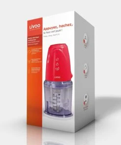 LIVOO Hachoir électrique Multifonction En Acier Inoxydable Rouge -Chef&Sommelier-boutique hachoir electrique multifonction en acier inoxydable rouge 2