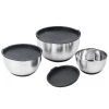 Kitchen Move Lot 3 Saladiers Avec Couvercle Acier Inoxydable Argent -Chef&Sommelier-boutique lot 3 saladiers avec couvercle acier inoxydable argent
