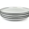 Becquet Lot De 4 Assiettes Plates En Céramique Blanc -Chef&Sommelier-boutique lot de 4 assiettes plates en ceramique blanc