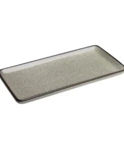 Olympia Lot De 4 Assiettes Rectangulaires Effet Granit