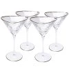 Kare Design Lot De 4 - Verre à Cocktail En Verre Bord Doré -Chef&Sommelier-boutique lot de 4 verre a cocktail en verre bord dore