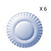 Duralex Lot De 6-Assiette à Dessert Ondulée En Verre 20,5cm Teinté Bleu Marine -Chef&Sommelier-boutique lot de 6 assiette a dessert ondulee en verre 20 5cm teinte bleu marine
