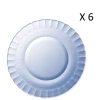 Duralex Lot De 6 - Assiette Creuse Ondulée En Verre 23 Cm Teinté Bleu Marine -Chef&Sommelier-boutique lot de 6 assiette creuse ondulee en verre 23 cm teinte bleu marine