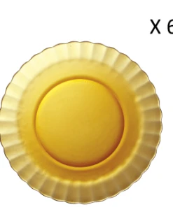 Duralex Lot De 6 - Assiette Creuse Ondulée En Verre 23 Cm Teinté Bleu Marine -Chef&Sommelier-boutique lot de 6 assiette creuse ondulee en verre 23 cm teinte vermeil le picardie