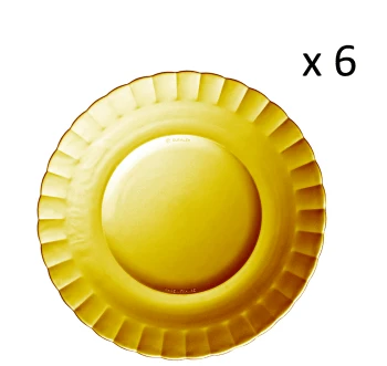 Duralex Lot De 6 - Assiette Plate Ondulée En Verre 26 Cm Teinté Vermeil 7 Duralex Lot De 6 - Assiette Plate Ondulée En Verre 26 Cm Teinté Vermeil – Image 5