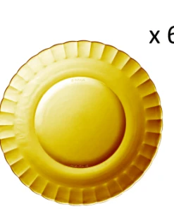 Duralex Lot De 6 - Assiette Plate Ondulée En Verre 23 Cm Teinté Vermeil -Chef&Sommelier-boutique lot de 6 assiette plate ondulee en verre 23 cm teinte vermeil le picardie