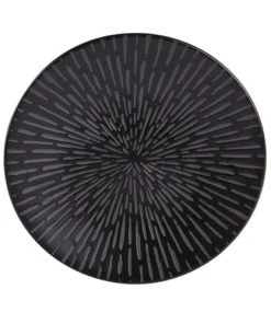 Table Passion Lot De 6 Assiettes à Dessert 21 Cm En Grès Noir