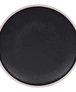 Table Passion Lot De 6 Assiettes à Dessert 22 Cm En Grès Noir