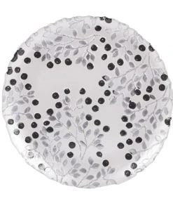 Table Passion Lot De 6 Assiettes à Dessert Berry 21 Cm Argent En Verre