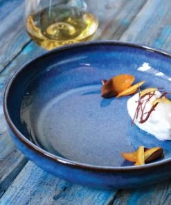 Table Passion Lot De 6 Assiettes à Dessert Cobalt 22 Cm En Grès Bleu -Chef&Sommelier-boutique lot de 6 assiettes a dessert cobalt 22 cm en gres bleu 2