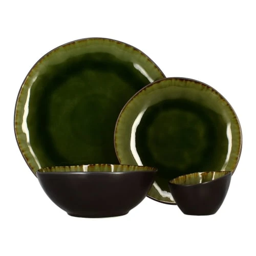 OGO Living Lot De 6 Assiettes à Dessert En Grès Vert 20cm 8 OGO Living Lot De 6 Assiettes à Dessert En Grès Vert 20cm – Image 6