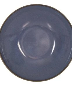 Trend'up Lot De 6 Assiettes à Pâtes 22 Cm En Grès Bleu