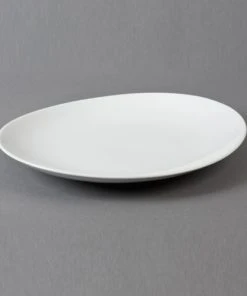 Trend'up Lot De 6 Assiettes à Steak Ovale 30x28 Cm En Porcelaine Blanc -Chef&Sommelier-boutique lot de 6 assiettes a steak ovale 30x28 cm en porcelaine blanc 1