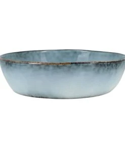 OGO Living Lot De 6 Assiettes Coupes En Grès Bleu 15,5cm