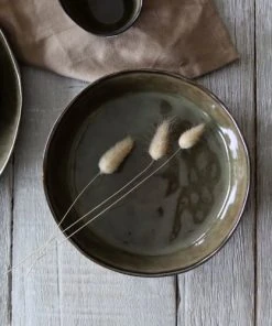 OGO Living Lot De 6 Assiettes Coupes En Grès Vert 20cm 12 OGO Living Lot De 6 Assiettes Coupes En Grès Vert 20cm -Chef&Sommelier-boutique lot de 6 assiettes coupes en gres vert 20cm 4