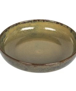 Table Passion Lot De 6 Assiettes Creuse 18 Cm En Grès Vert