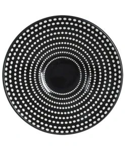 Table Passion Lot De 6 Assiettes Creuse 19 Cm En Grès Noir