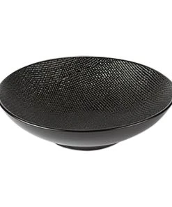 Table Passion Lot De 6 Assiettes Creuse 19 Cm En Grès Noir