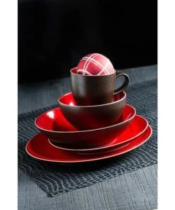 Table Passion Lot De 6 Assiettes Creuse 21 Cm En Grès Rouge 5 Table Passion Lot De 6 Assiettes Creuse 21 Cm En Grès Rouge -Chef&Sommelier-boutique lot de 6 assiettes creuse 21 cm en gres rouge 1