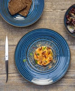 Table Passion Lot De 6 Assiettes Creuse 22 Cm En Faïence Bleu -Chef&Sommelier-boutique lot de 6 assiettes creuse 22 cm en faience bleu 2