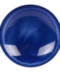 Trend'up Lot De 6 Assiettes Creuse 22 Cm En Grès Bleu