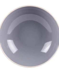 Table Passion Lot De 6 Assiettes Creuse 22 Cm En Grès Gris