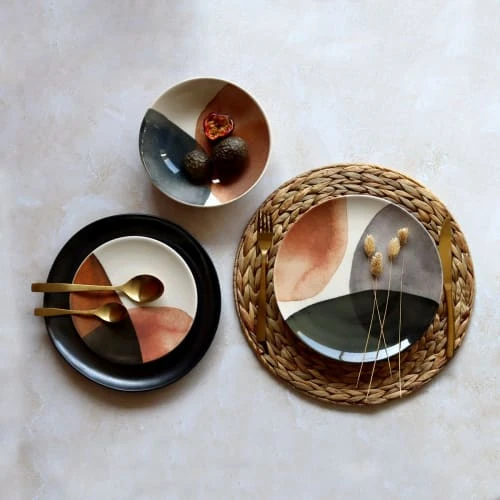 Novastyl Lot De 6 Assiettes Creuses En Grès 20cm 5 Novastyl Lot De 6 Assiettes Creuses En Grès 20cm – Image 3