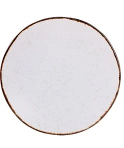 Table Passion Lot De 6 Assiettes Plate 27 Cm En Grès Blanc