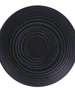 Table Passion Lot De 6 Assiettes Plate 27 Cm En Grès Noir