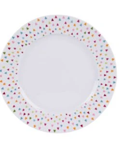 Table Passion Lot De 6 Assiettes Plate 27 Cm En Porcelaine Blanc